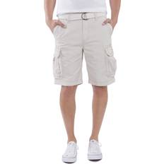 mens Survivor Belted cargo Short Reg and Big & Tall Sizes,Stone,32