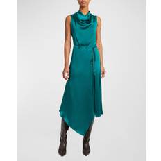 Santorelli Silk Midi Handkerchief Dress -