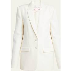 Dam - Silke/Siden Kavajer Valentino Garavani Ull och Siden Blazer - Vit