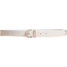 Blanc - Femme Ceintures Khaite Bambi Skinny Silver Hardware Belt - Optic White