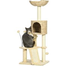 Pawhut 116cm Cat Tree Tower Scratching