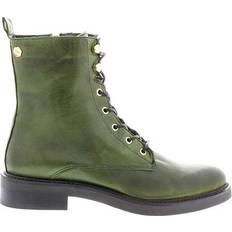 Green Ankle Boots Roux Green Leather Lace Up Ankle Boots