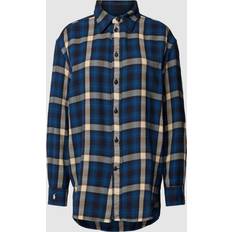 Polo Ralph Lauren Women Shirts Polo Ralph Lauren Polo Oversized Plaid Cotton Shirt, Blue/Taupe