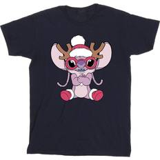 Disney Lilo & Stitch Angel Reindeer T-Shirt Navy