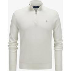 Herre - Polotrøjer Sweatere Polo Ralph Lauren Textured Half Zip Deckwash - White