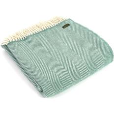 Wool Blankets Tweedmill Textiles Pure New Fishbone 150x183cm Sea Blankets White