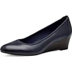 Blåa Pumps Tamaris dam 1-22320-42 pumps, marinblå läder, EU, Marinblå läder