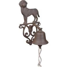 Braun Türklingeln Esschert Design DB83 Doorbell Dog, Metal, Brown