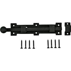 Building Materials Renovators Supply Bolt Door Latch 8 3/5" L Wrought Iron Metal Sliding Bolts with Catch Rust Resistant Security Lock