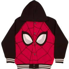 Marvel Outerwear Children's Clothing Marvel Marvel Comics Boys Avengers and Spider-Man Superheroes Button-Up Hooded Varsity Jacket for Kids and Toddlers Size 4-16