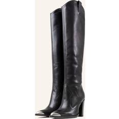 Damen Hohe Stiefel Bronx Cowboy Stiefel NEW-AMERICANA SCHWARZ