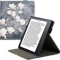 Kwmobile amazon kindle oasis 10. generation schlaufe ständer e-reader cover Taupe