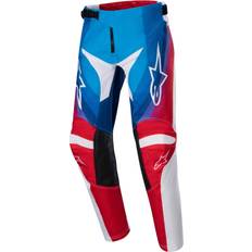 Motorcycle Pants Alpinestars Racer Pneuma Jugend Motocross Hose, weiss-rot-blau, Größe