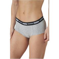 Puma Dame Shorts Puma Mini Short 2-Pack Grey, Female, Tøj, Undertøj, Træning, Grå