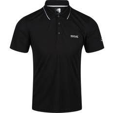 Fabric - Men Polo Shirts Regatta Mens Maverick V Active Polo Shirt Black