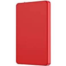 SUYING Hdd extern hårddisk 2 TB 500 gb/120 gb/80 gb, USB 3.0 bärbar mobil backup lagring hårddisk, lämplig för PC stationär dator, Ps4, bärbar dator, Xbox, Smart TV 60 GB, röd