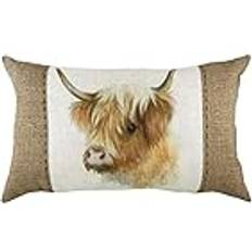 Evans Lichfield Evans Lichfield Hessian Cow Cushion White