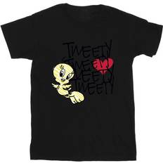 Looney Tunes Tweety Heart T-Shirt Black