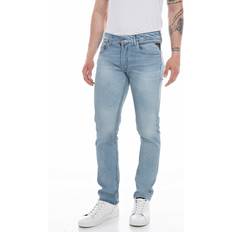 Replay Grover Straight-Fit Jeans with Stretch - Light Blue