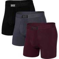 Unterwäsche Saxx Men's Ultra 3-Pk. Relaxed-Fit Boxer Briefs Burnt Plum/turbulence/blk Burnt Plum/turbulence/blk