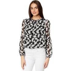 Tommy Hilfiger Black Blouses Tommy Hilfiger Abstract Floral Blouse Black/Gold Women's Clothing Gold US 12-14