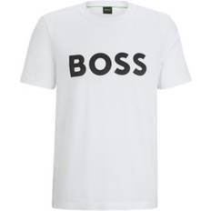 HUGO BOSS Men's Decorative Reflective Hologram Logo T-shirt - White