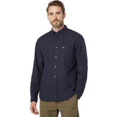 Lacoste Shirts Lacoste Men's Long Sleeve Button-Up Oxford Shirt, Navy Blue/Navy Blue