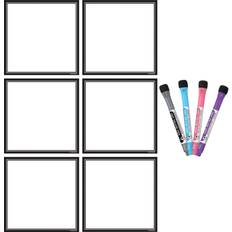 Negro Borradores y Limpiadores de Pizarra Teacher Created Resources Black & White Dry-Erase Magnetic Square Notes