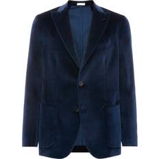 Velvet Outerwear Boglioli Cotton Velvet K-jacket Male Jackets Blue