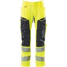 Mascot W28 Arbejdsbukser Mascot Acceleate Safe Touses with Kneepad Pockets Hi-Vis Yellow/Dak Navy L30W35