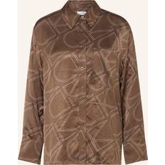 Calvin Klein Dam Blusar Calvin Klein Bomull Skjorta Med Monogramtryck - Dam