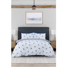 Sleepdown Seashore Duvet Cover White, Blue (200x200cm)