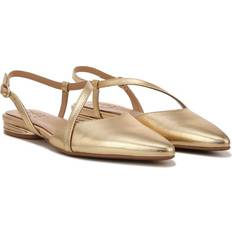 Gold - Women Ballerinas Naturalizer Hawaii Flat Women's Gold Metallic Flats Ankle Strap