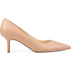 Natural Shoes Nine West Arlene Pointy Toe Pumps Blush Leather