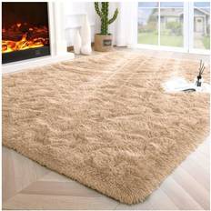 Aspire Homeware 160X230 CM, Beige Large Shaggy Anti-Slip Super Soft Fluffy Black