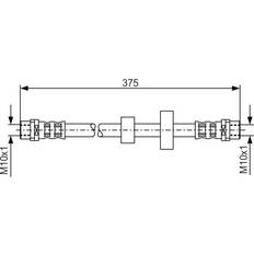 Volkswagen Brake System Bosch Brake Hose BH391