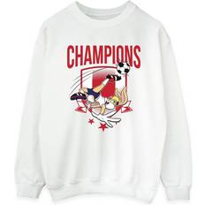 Football - White Jumpers Looney Tunes Lola Football Champions Sweatshirt White