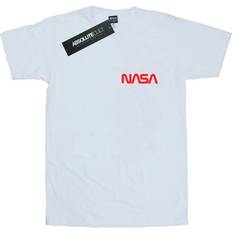 Nasa Modern Logo Chest T-Shirt White