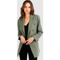 Blazers Belle & Bloom Princess Polina Textured Weave Blazer Military