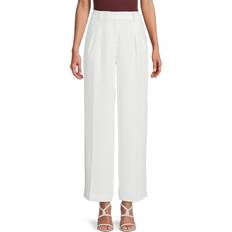 Pants Karl Lagerfeld Paris Women's Pleated Wide-Leg Pants Soft White Soft White