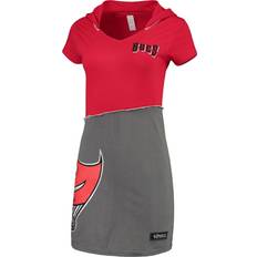 Refried Apparel Women's Red/Pewter Tampa Bay Buccaneers Sustainable Hooded Mini Dress