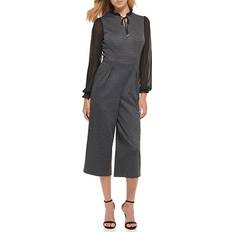 Tommy Hilfiger Jumpsuits & Overalls Tommy Hilfiger Women's Tie-Neck Cropped Jumpsuit Dk Gry/blk Dk Gry/blk