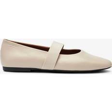 Leder - Weiß Halbschuhe Vagabond Women's Jolin Buckle Leather Ballet Flats Creme