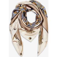 Woman Scarfs Aspinal of London Signature Shield Silk Square Scarf