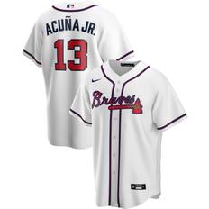 Nike Mens Ronald Acuna Jr Braves Replica Player Jersey Mens White/White