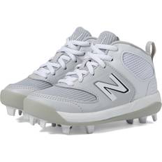 New Balance Baseball Shoes Children's Shoes New Balance Boy's 3000 V6 Rubber Molded Baseball Shoe, Grey/Castlerock/Orca, Little Kid