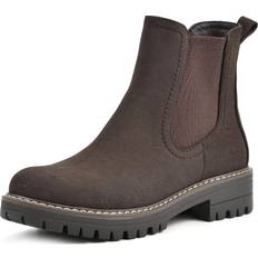 Nubuck - Women Chelsea Boots CLIFFS BY WHITE MOUNTAIN Women's Shoes Mastery Chelsea Boot, Dk Brown/Nubuck