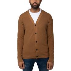 Cotton - Men Cardigans XRay Men's V-Neck Button Front Cardigan British Khaki