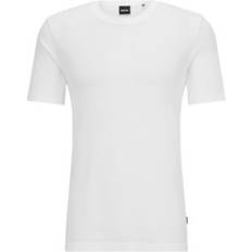 HUGO BOSS T-shirts on sale HUGO BOSS Men's Cotton-Blend Bubble-Jacquard Structure T-shirt White White