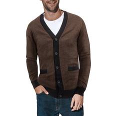 Black - Men Cardigans XRay Men's Herringbone Cardigan Sweater Sienna-Black Sienna-Black